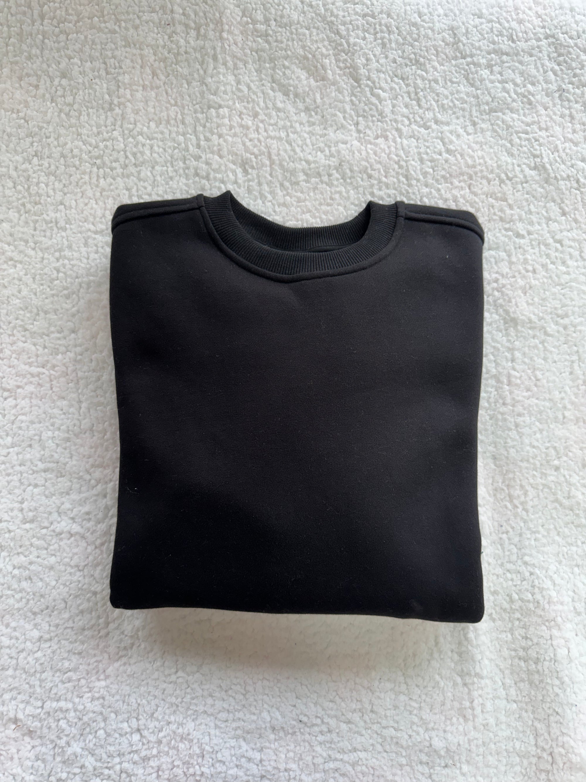 Black Basic Blank Sweatshirt