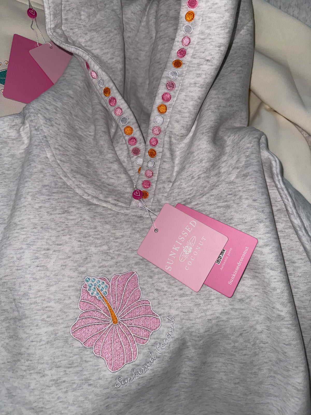 Golden Coast Bloom Embroidered Hoodie