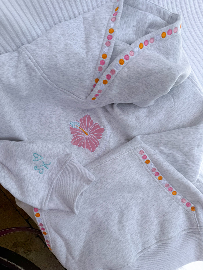 Golden Coast Bloom Embroidered Hoodie