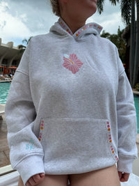 Golden Coast Bloom Embroidered Hoodie
