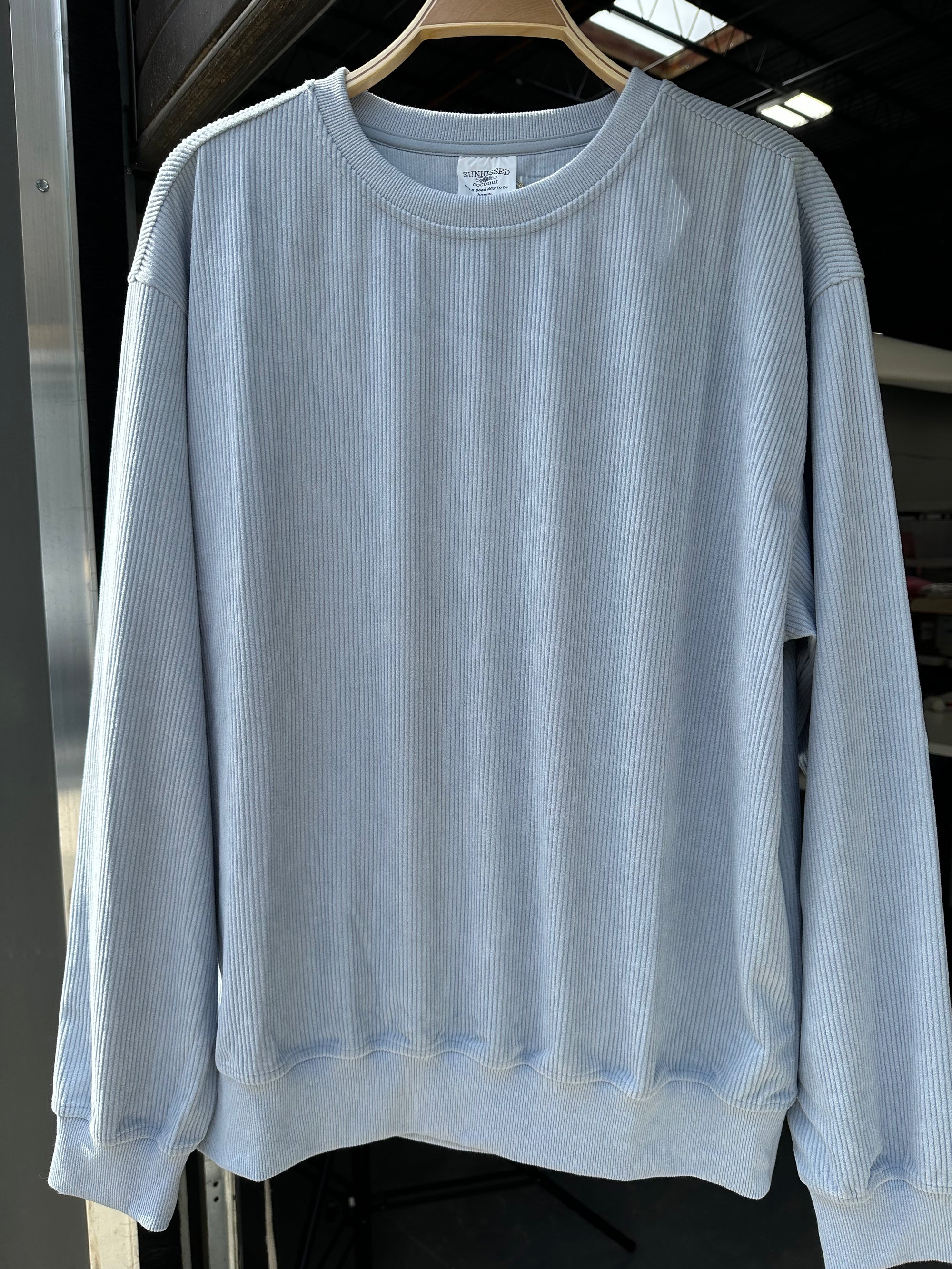 Basic Corduroy Sweatshirts Sunkissedcoconut