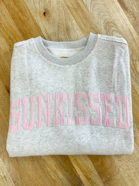 Pearl Grey Sunkissed In Vogue Striped Sweatshirt