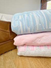 Icy Blue Sunkissed In Vogue Striped Sweatshirt