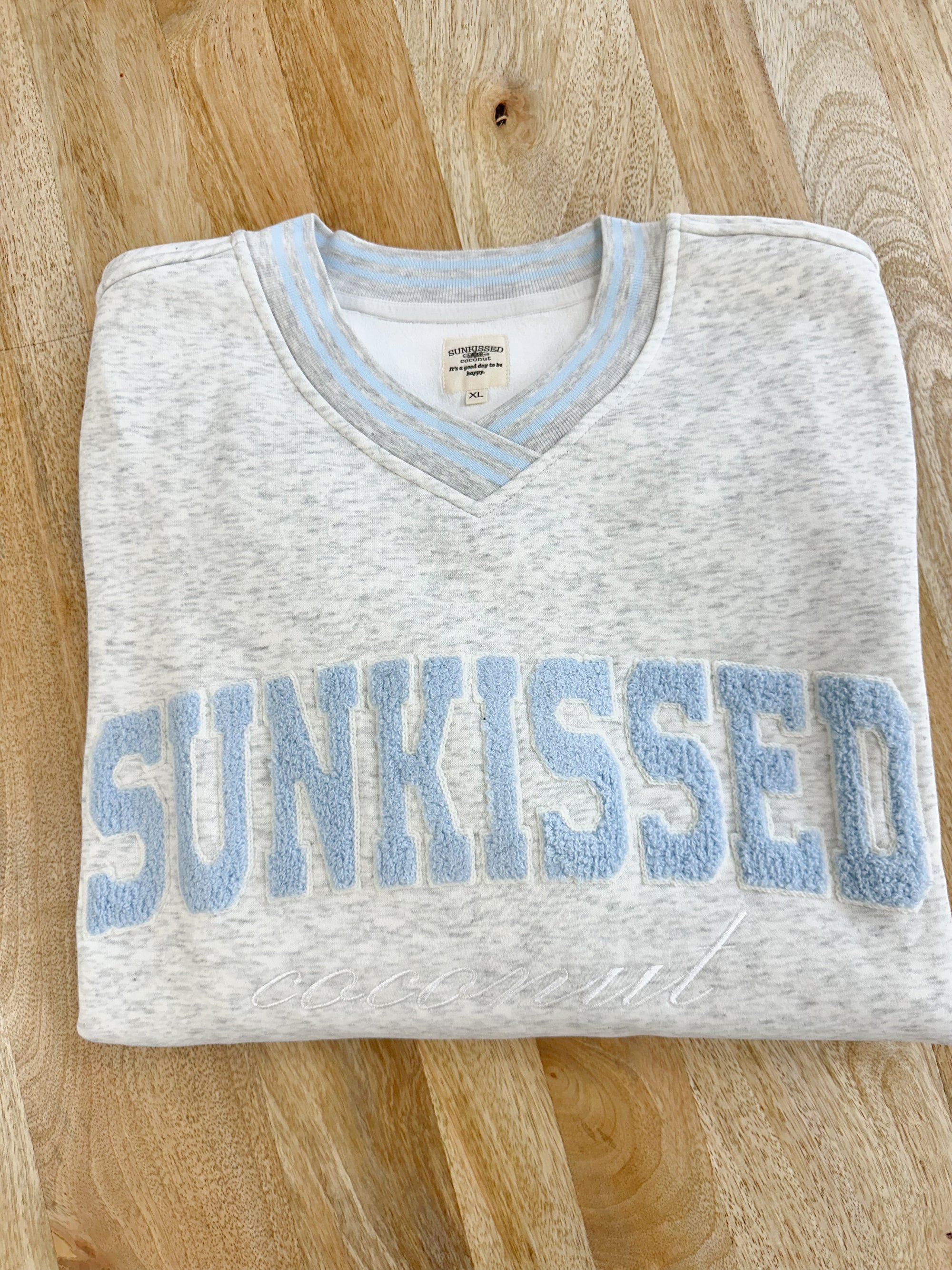 Sunkissed Preppy Embroider Sweatshirt