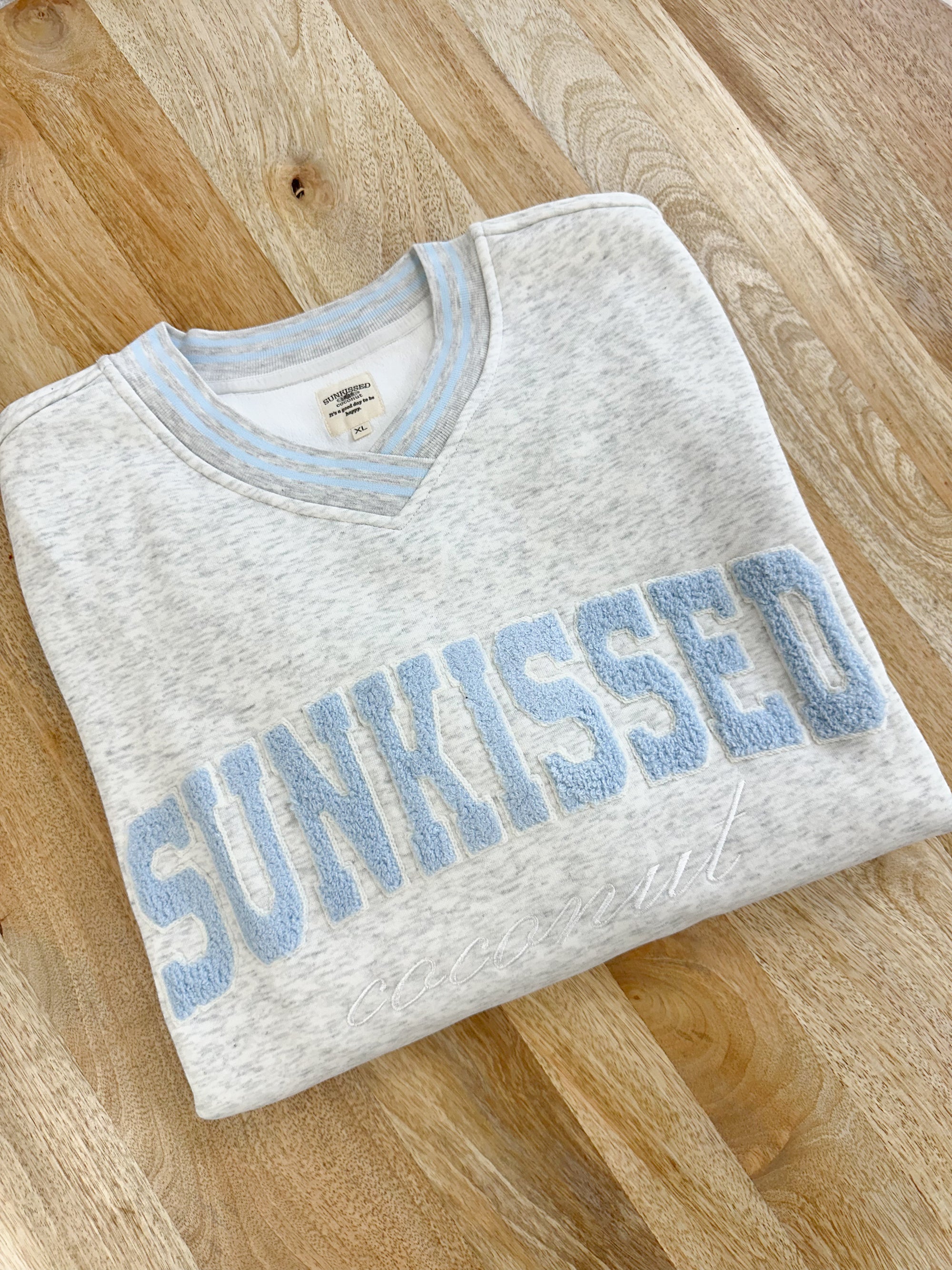 Sunkissed Preppy Embroider Sweatshirt