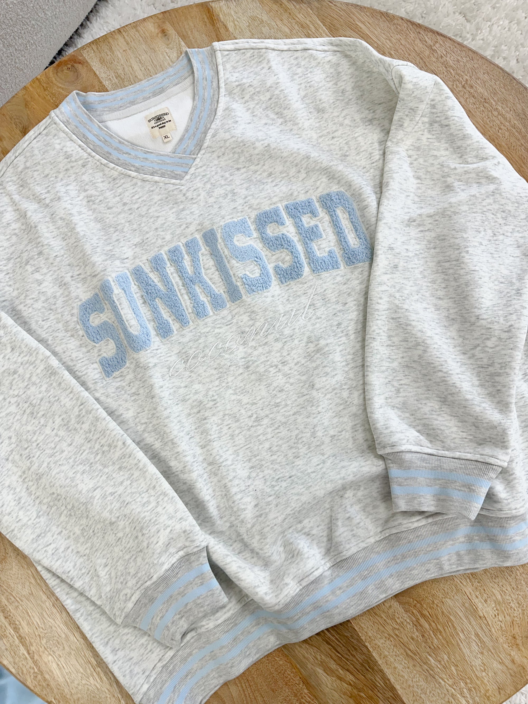 Sunkissed Preppy Embroider Sweatshirt