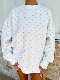 American Flag Quilted Sweatshirt