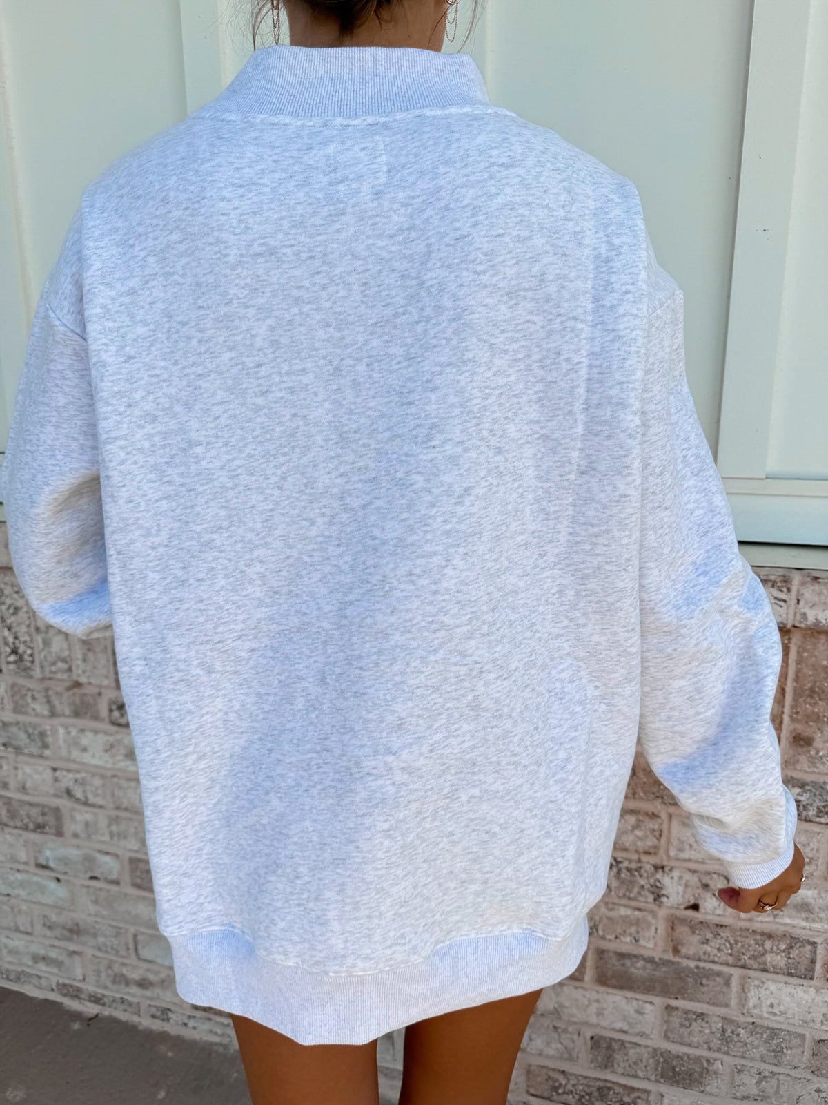 United States Flag Embroider Mockneck Sweatshirt