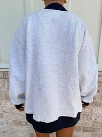 United States Flag Embroider Mockneck Sweatshirt