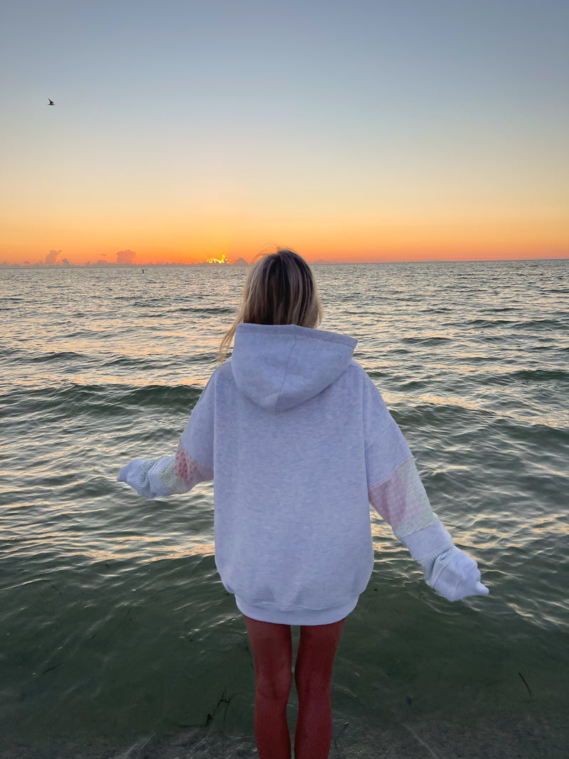 Sunkissedcoconut Logo Quilted Pastel Embroidered Hoodie