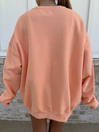 Sunkissedcoconut Embroider Oversized Crewneck Sweatshirt