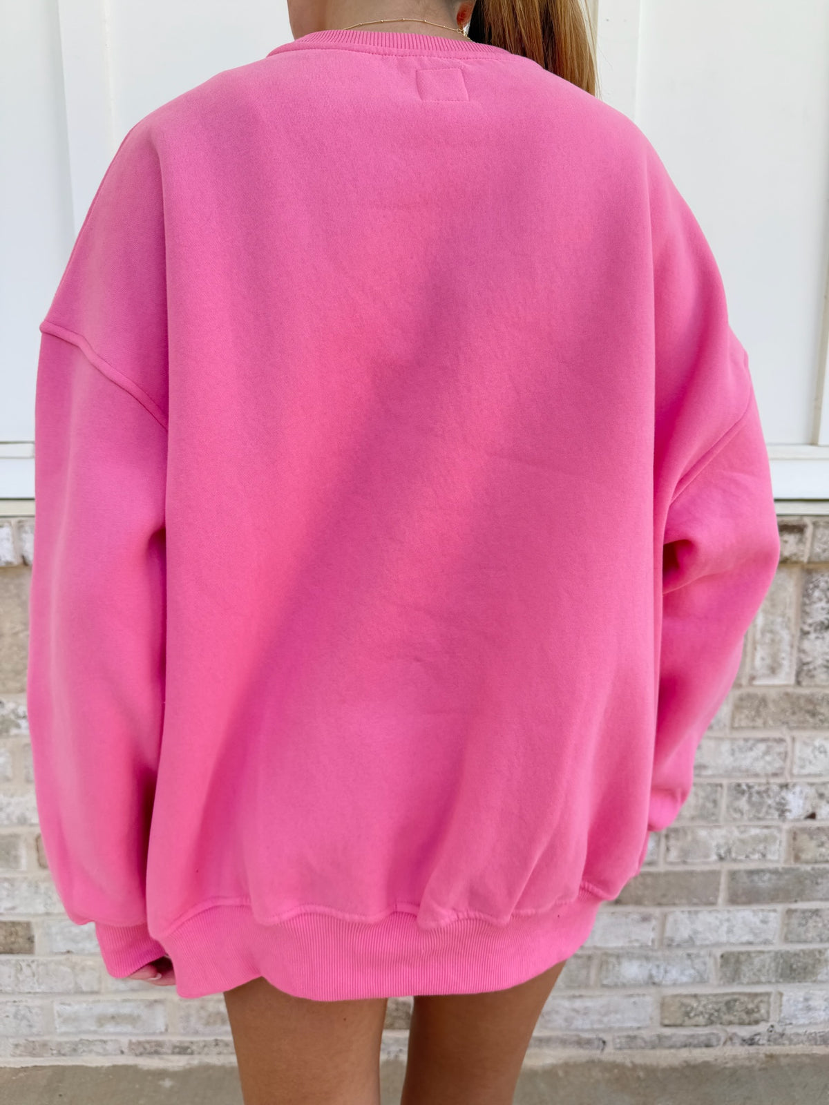 Sunkissedcoconut Embroider Oversized Crewneck Sweatshirt