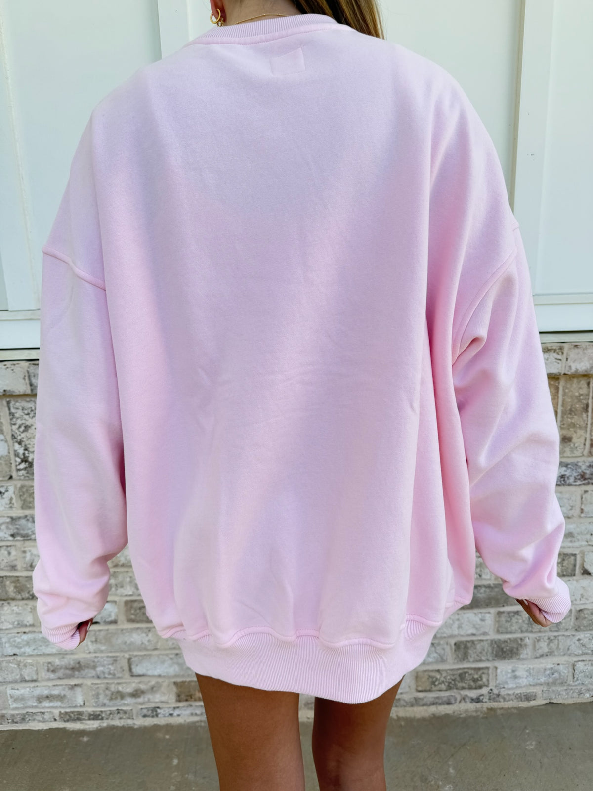 Sunkissedcoconut Embroider Oversized Crewneck Sweatshirt