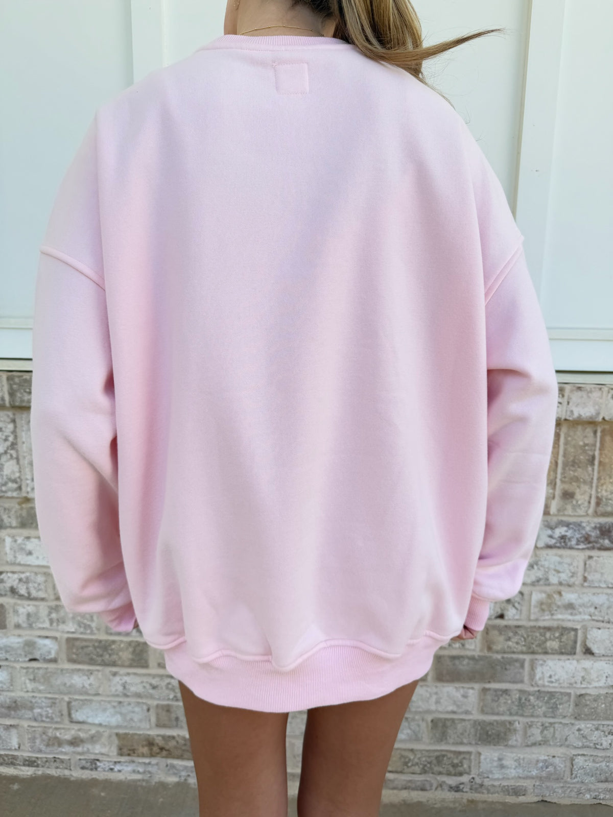 Sunkissedcoconut Embroider Oversized Crewneck Sweatshirt