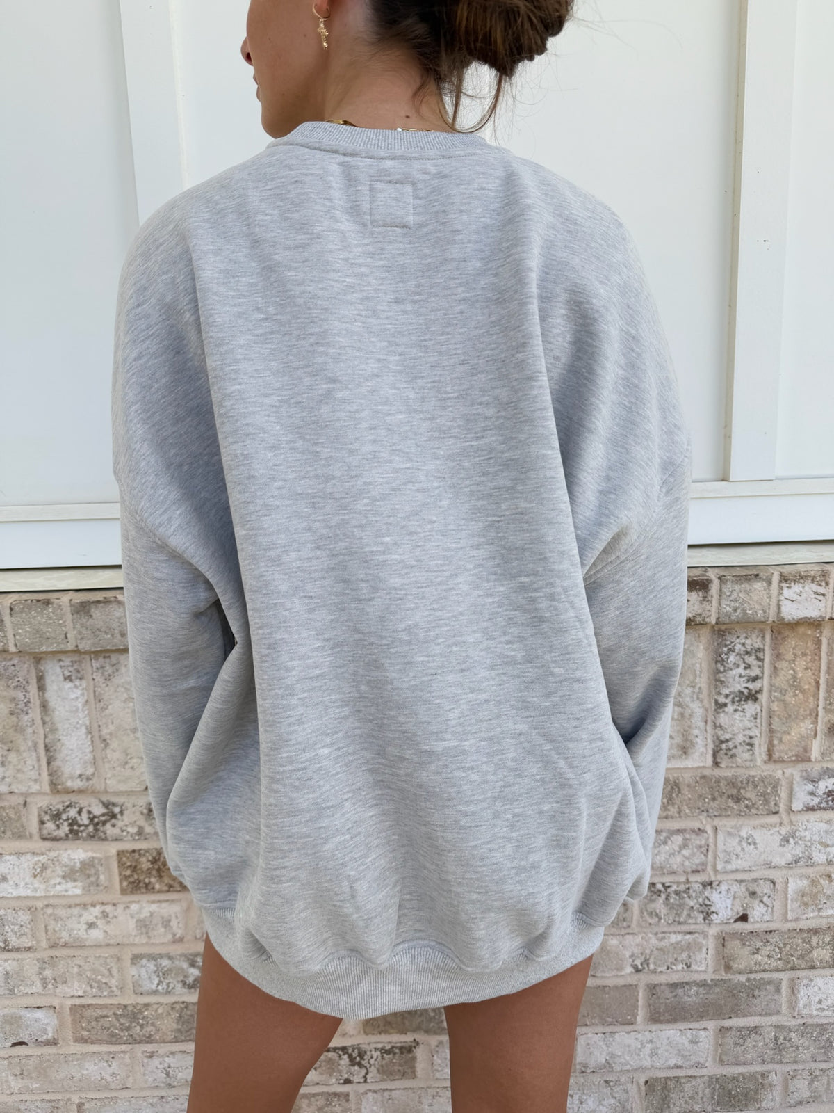 Sunkissedcoconut Embroider Oversized Crewneck Sweatshirt