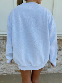 Sunkissedcoconut Embroider Oversized Crewneck Sweatshirt