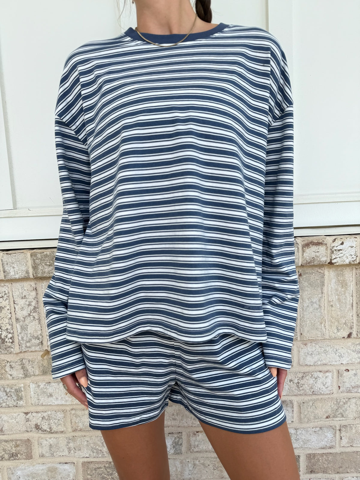 Billie Striped Loungewear Long Sleeve Top