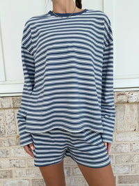 Billie Striped Loungewear Long Sleeve Top