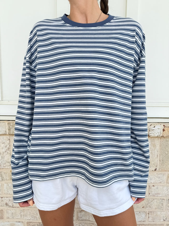 Billie Striped Loungewear Long Sleeve Top