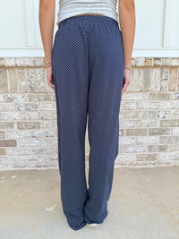 Navy Blue Polka Dot Loungewear Pants