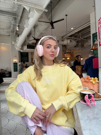 Isabella Banana Yellow Sunkissedcoconut Embroider Sweatshirt