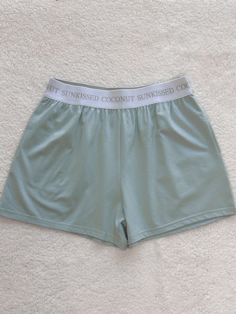 Glass Blue Basic Watercolor Shorts
