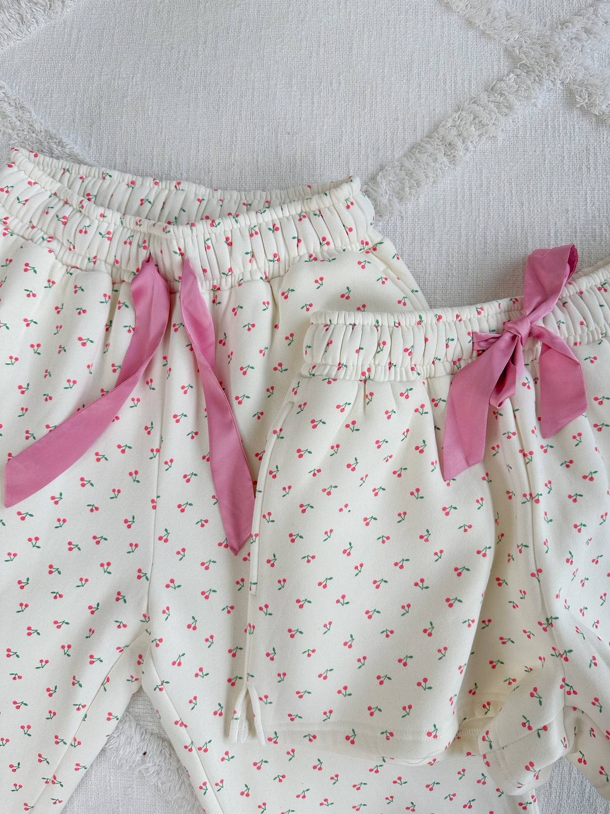 Blank Ivory Cherries All Over Shorts