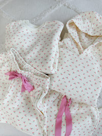 Blank Ivory Cherries All Over Shorts