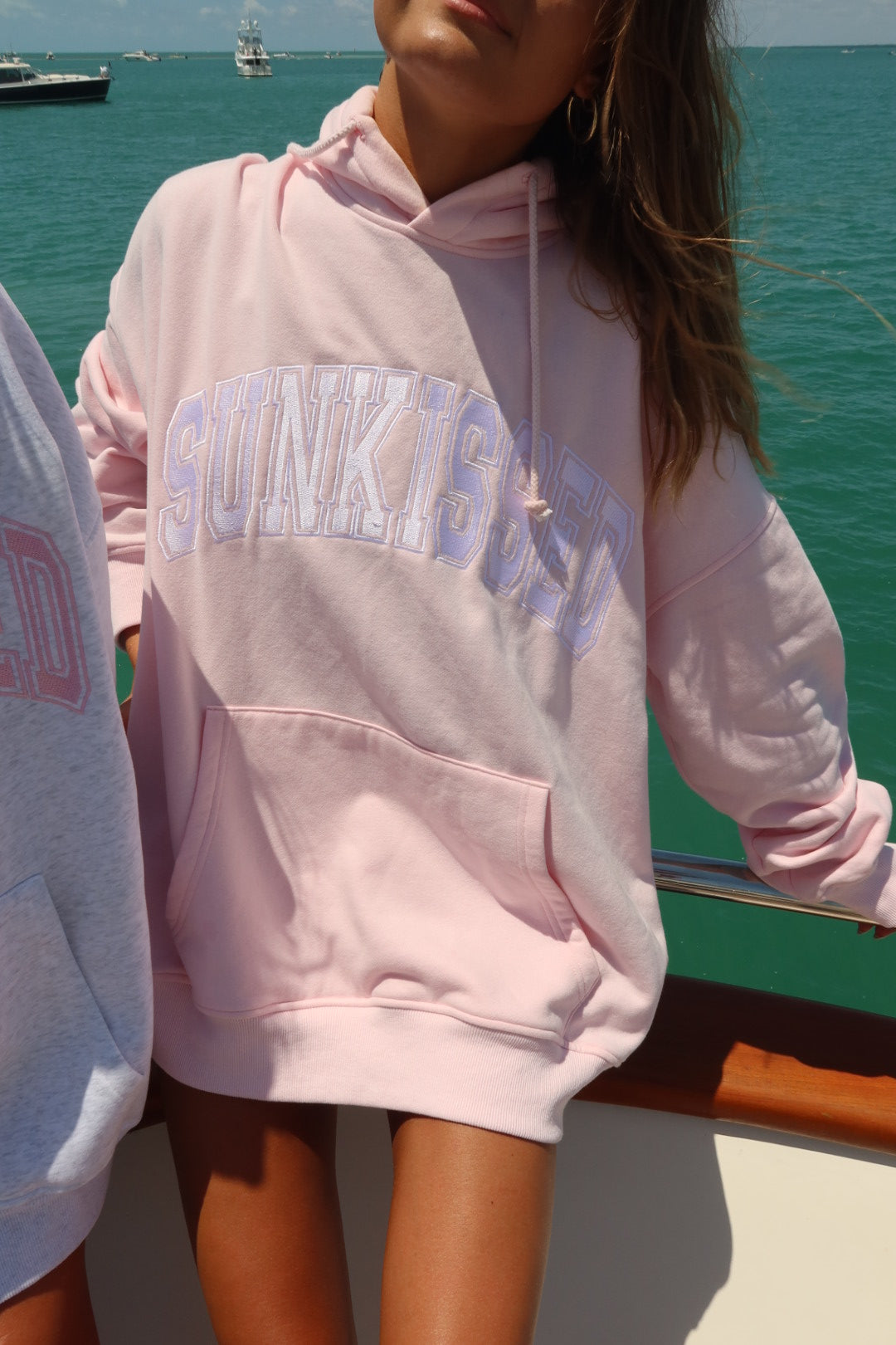 Sunkissed Collegiate Embroider Oversized Hoodie