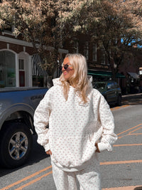 Blank Ivory Cherries All Over Hoodie