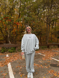 Afternoon Grey Sunkissedcoconut Embroider Sweatshirt