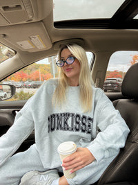 Afternoon Grey Sunkissed Varsity Embroider Sweatshirt