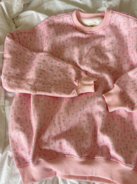 Light Pink Ditsy Blue Floral Sweatshirt