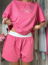 Malibu Pink Basic Watercolor Shorts