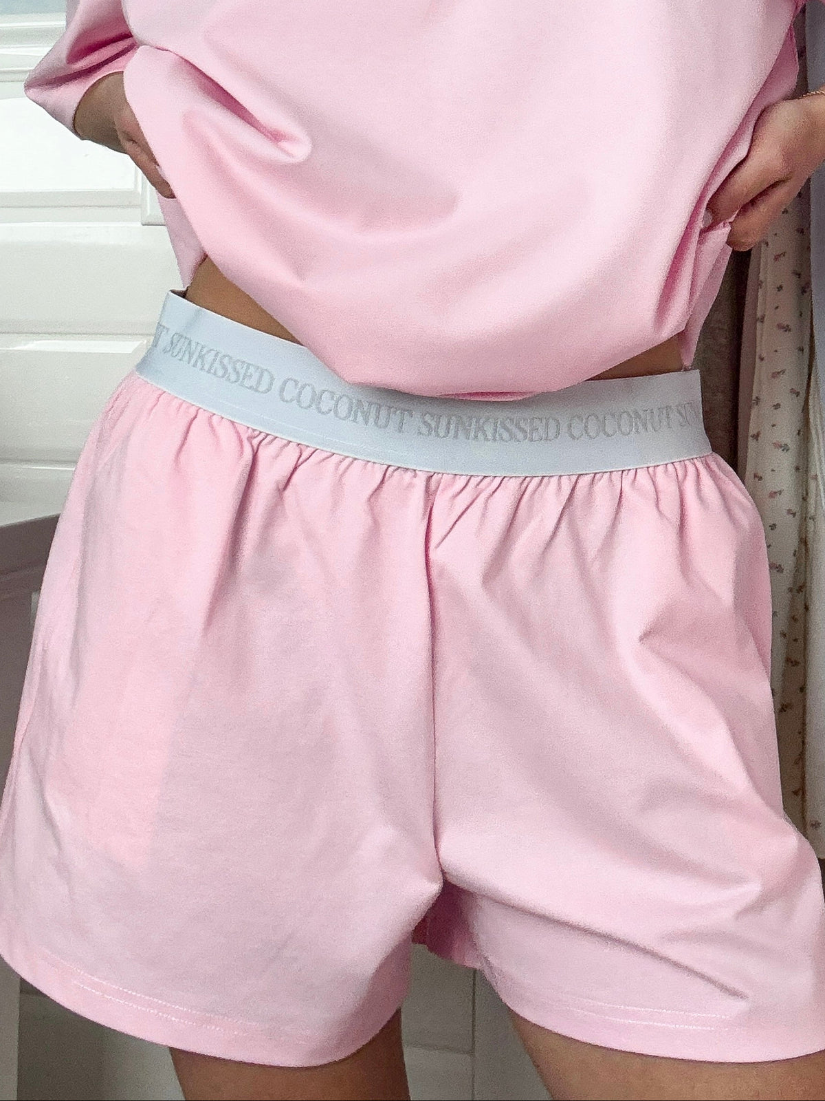 Blair Pink Basic Watercolor Shorts