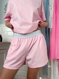 Blair Pink Basic Watercolor Shorts