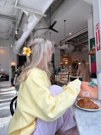 Isabella Banana Yellow Sunkissedcoconut Embroider Sweatshirt