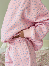 Light Pink Lilo Blue Floral Shorts