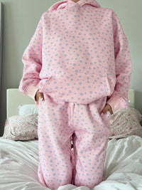 Light Pink Lilo Blue Floral Joggers