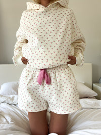 Blank Ivory Cherries All Over Shorts