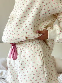 Blank Ivory Cherries All Over Shorts