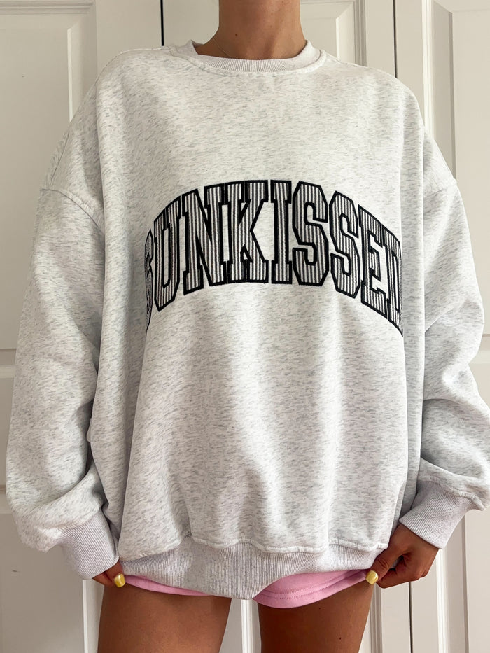 Black Seersucker Stripe Preppy Sunkissed Sweatshirt