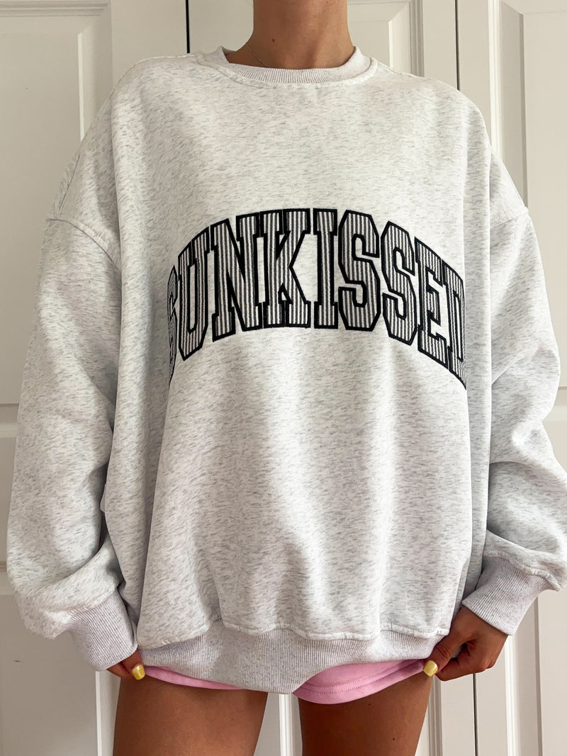 Black Seersucker Stripe Preppy Sunkissed Sweatshirt