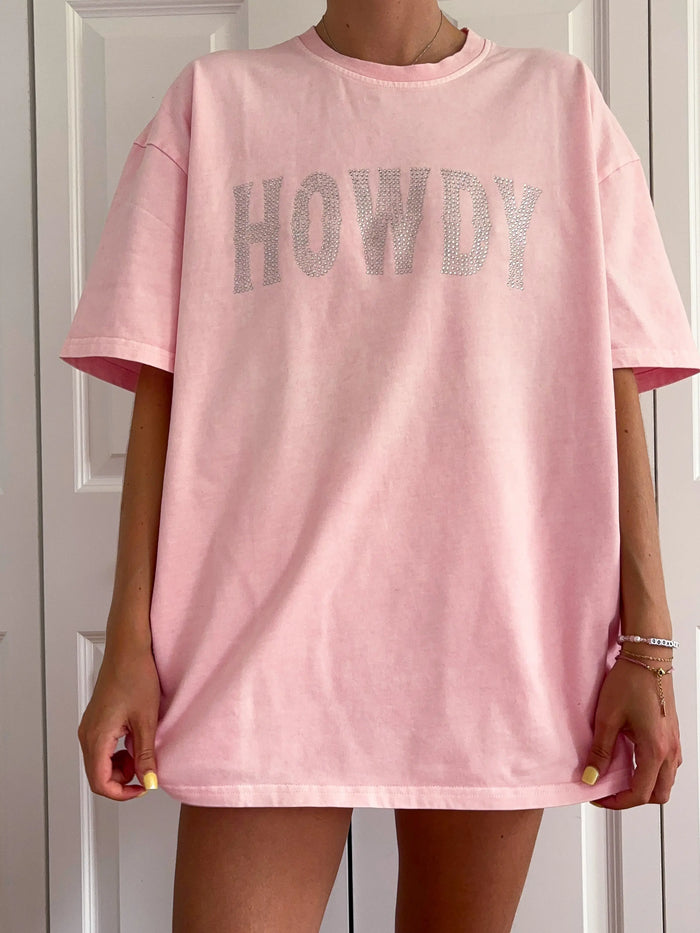 SILVER RHINESTONE HOWDY TEE