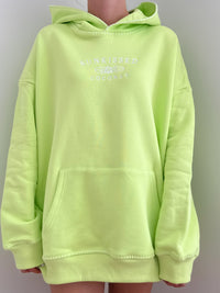 Light Lime Green Stitched Sunkissedcoconut Logo Hoodie 100% Cotton