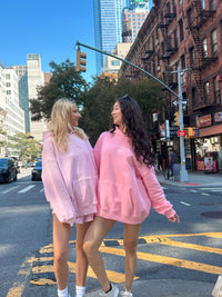 Light Pastel Magenta Stitched Sunkissedcoconut Logo Hoodie 100% Cotton