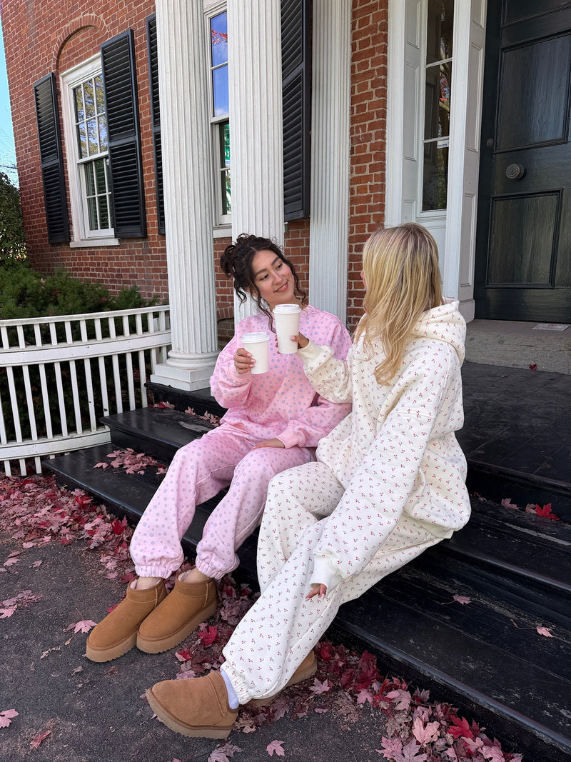 Light Pink Lilo Blue Floral Sweatshirt