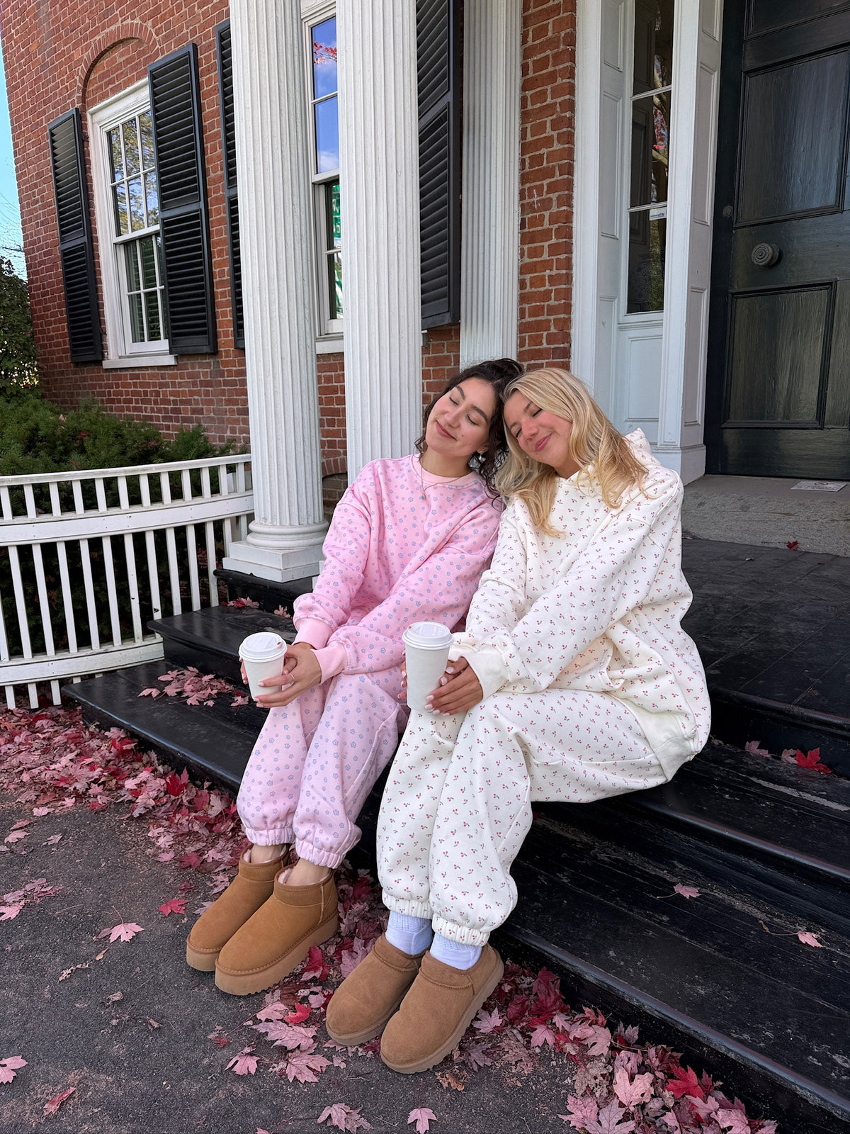 Light Pink Lilo Blue Floral Sweatshirt