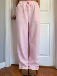 Light Pink Basic Blank Flare Sweatpants