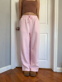 Light Pink Basic Blank Flare Sweatpants